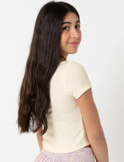 Square-neck Ribbed T-shirt
