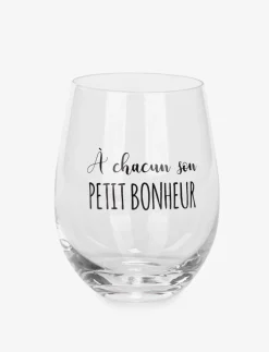 Stemless Wine Glass with Slogan