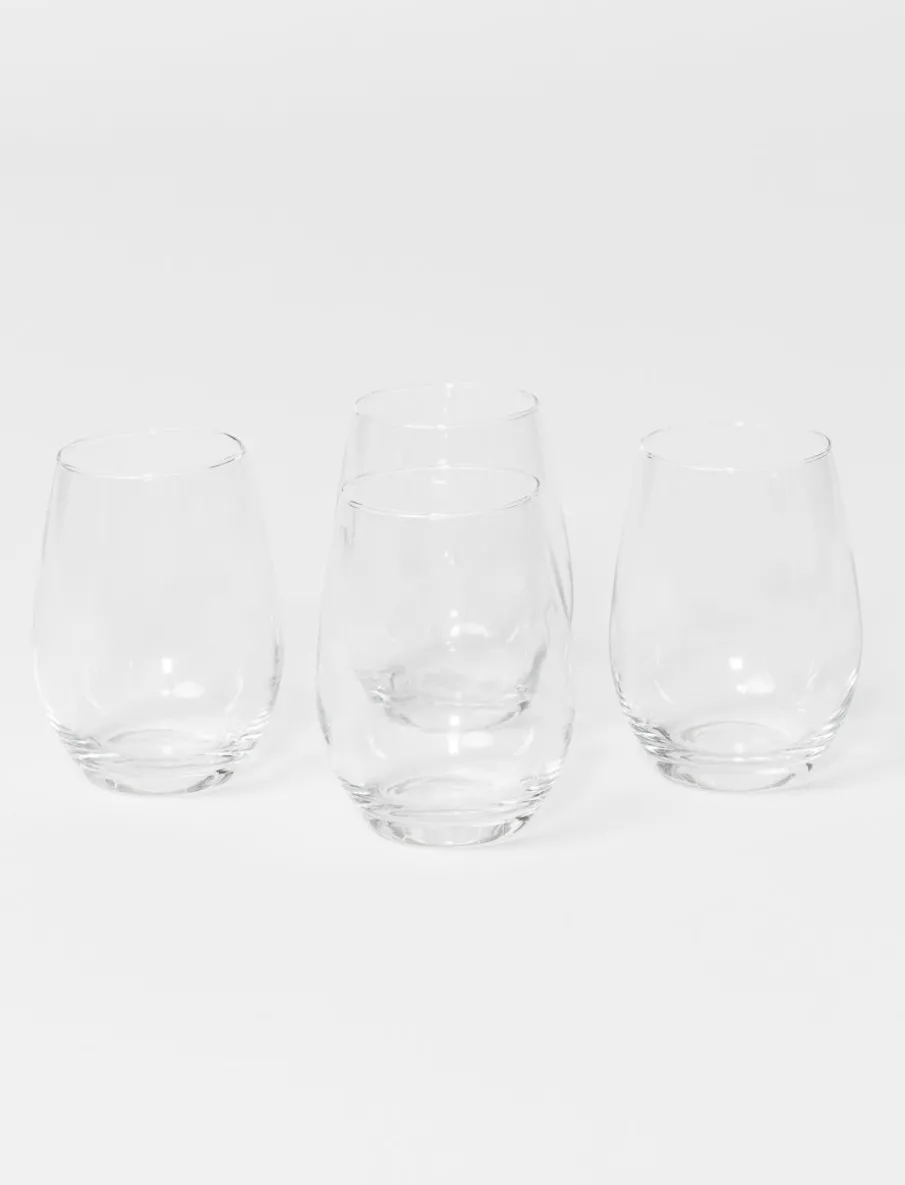 Stemless Wine Glasses - Set of 4