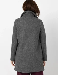 Straight Coat with Notched Collar