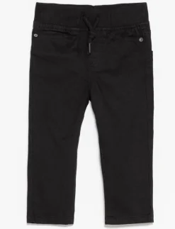 Straight Pants with Elastic Waist