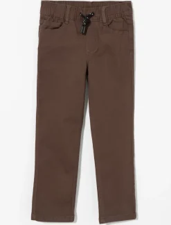 Straight Pants with Elastic Waist