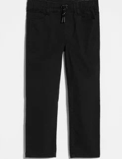 Straight Pants with Elastic Waist