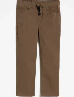 Straight Pants with Elastic Waist