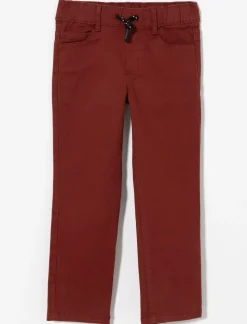 Straight Pants with Elastic Waist