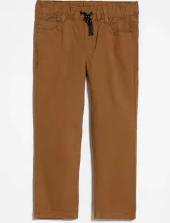 Straight Pants with Elastic Waist