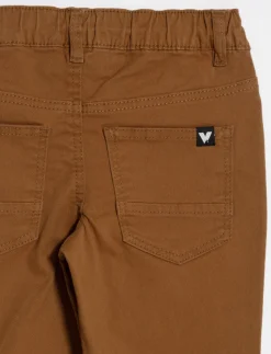 Straight Pants with Elastic Waist