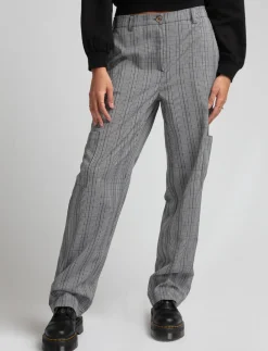 Straight Plaid Pants