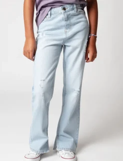 Straight Split-hem Jeans