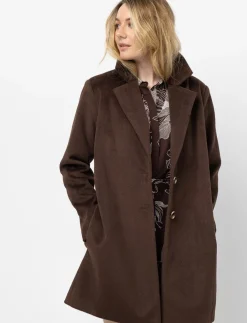 Straight-cut Coat with Notched Collar