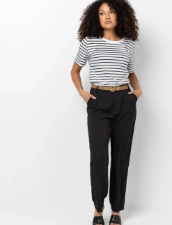Straight-leg Belted Pants