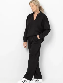 Straight-leg Elastic-waist Pants