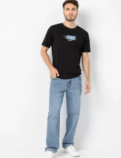 Straight-leg Jeans with Cuffs