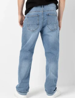 Straight-leg Jeans with Cuffs