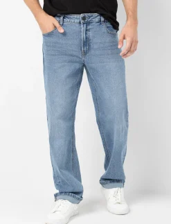 Straight-leg Jeans with Cuffs
