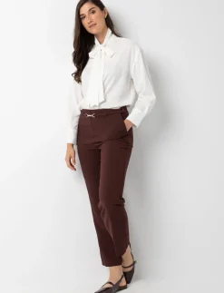 Straight-Leg Pants with Belt Detail