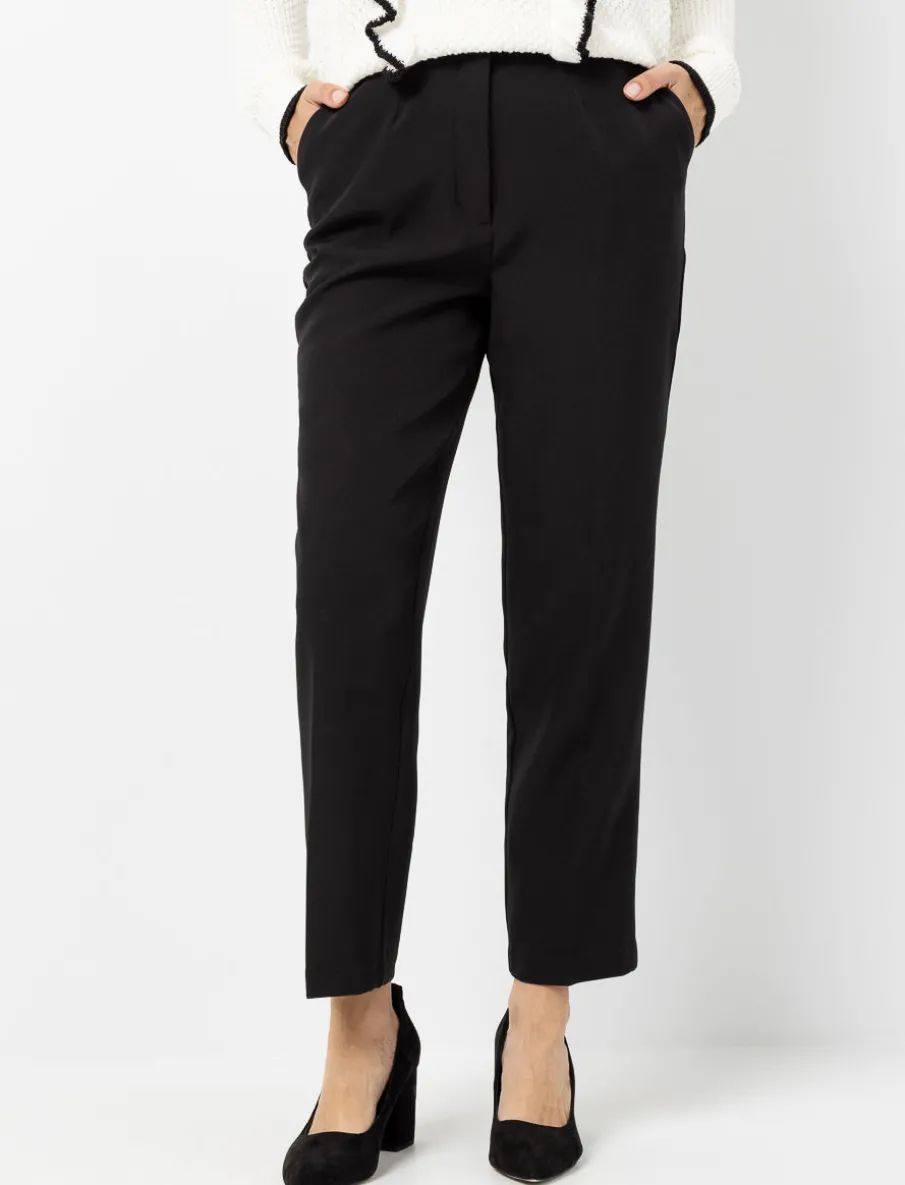 Straight-leg Pleated Pants