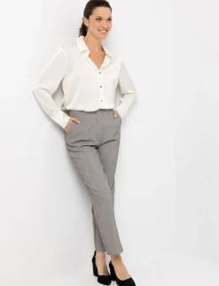Straight-leg Pleated Pants