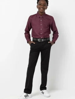 Stretch Straight-leg Dress Pants