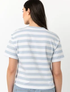Striped Box-cut T-shirt