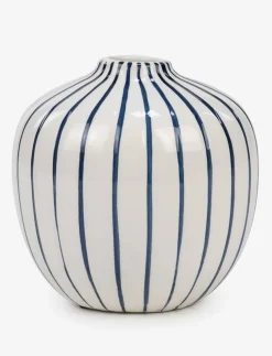 Striped Ceramic Vase