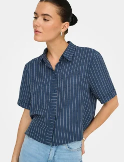 Striped Cropped Shirt