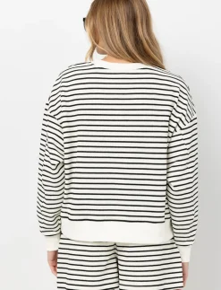 Striped Drop-shoulder Sweatshirt