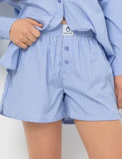 Striped Elastic Waist Shorts