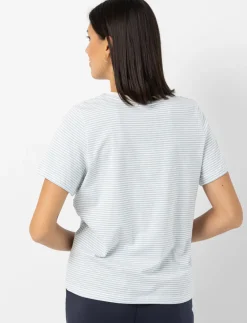 Striped Embroidered Heart T-shirt