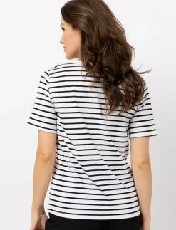 Striped Embroidered T-shirt