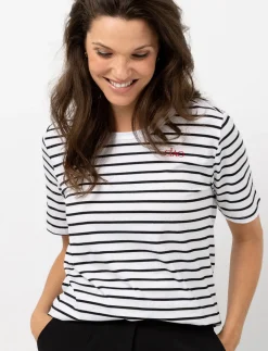 Striped Embroidered T-shirt