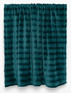 Striped Faux-fur Throw