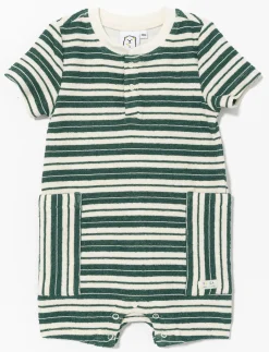 Striped Fleece Romper