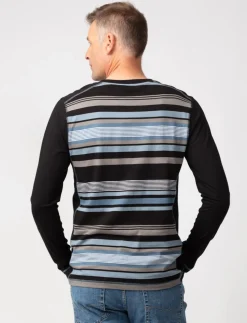 Striped Raglan-sleeve T-shirt