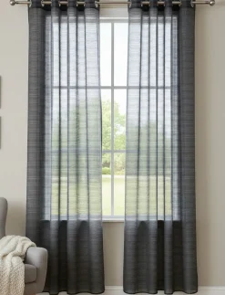 Striped Sheer Curtain Panel