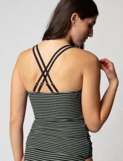 Striped Tankini Top
