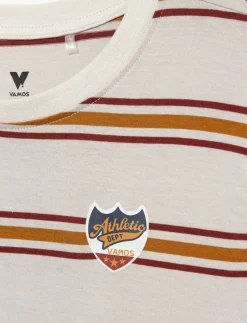 Striped T-shirt with Printed Patch - Teen Boy