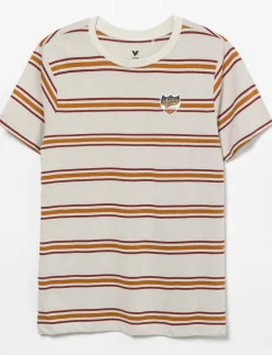 Striped T-shirt with Printed Patch - Teen Boy