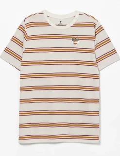 Striped T-shirt with Printed Patch