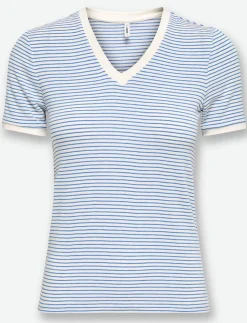 Striped V-Neck T-Shirt