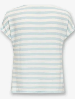 Striped V-neck T-shirt