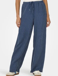 Striped Wide-leg Pants