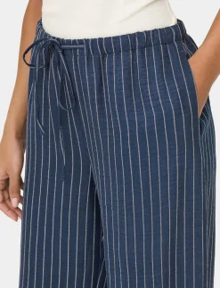 Striped Wide-leg Pants
