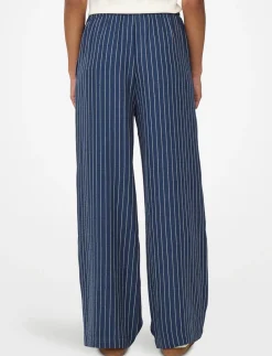 Striped Wide-leg Pants