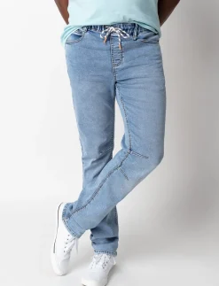 Super Stretch Elastic-waist Jeans
