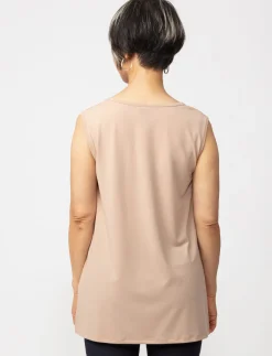 Tank Top with Draped Neckline
