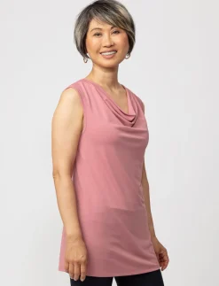 Tank Top with Draped Neckline