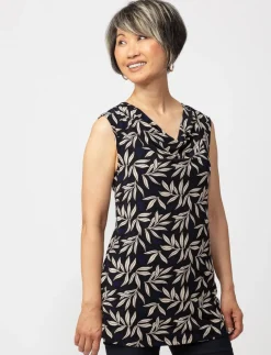 Tank Top with Draped Neckline