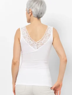 Tank Top with Lace Trim