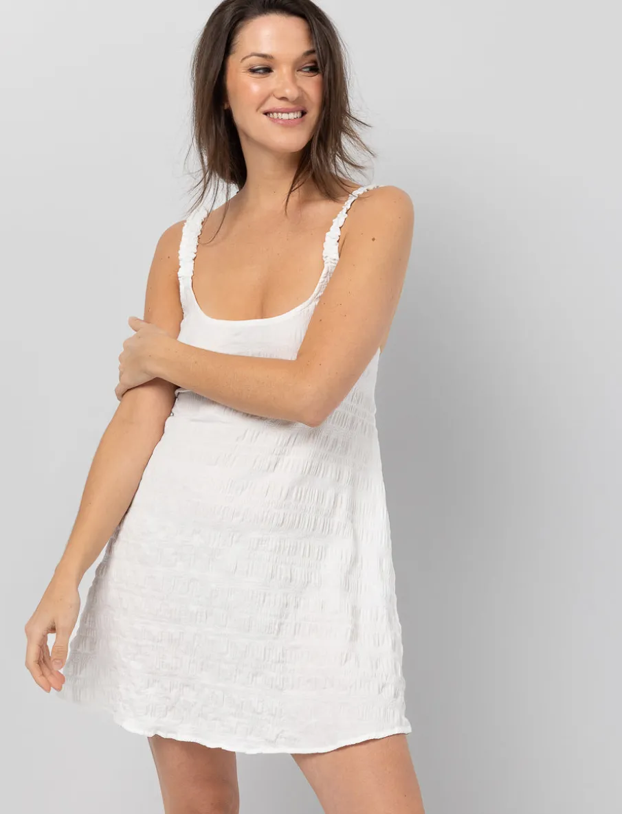 Textured Back Bow Dress